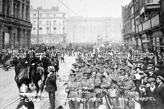 LA 4855 - Liverpool Strike Troops In Whitechapel, Lancashire 1911