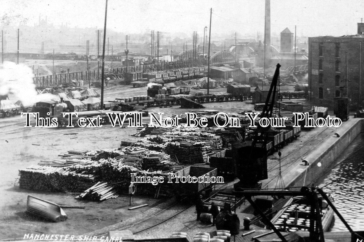 LA 488 - Timer Docks, Manchester Ship Canal, Lancashire c1911 – JB Archive