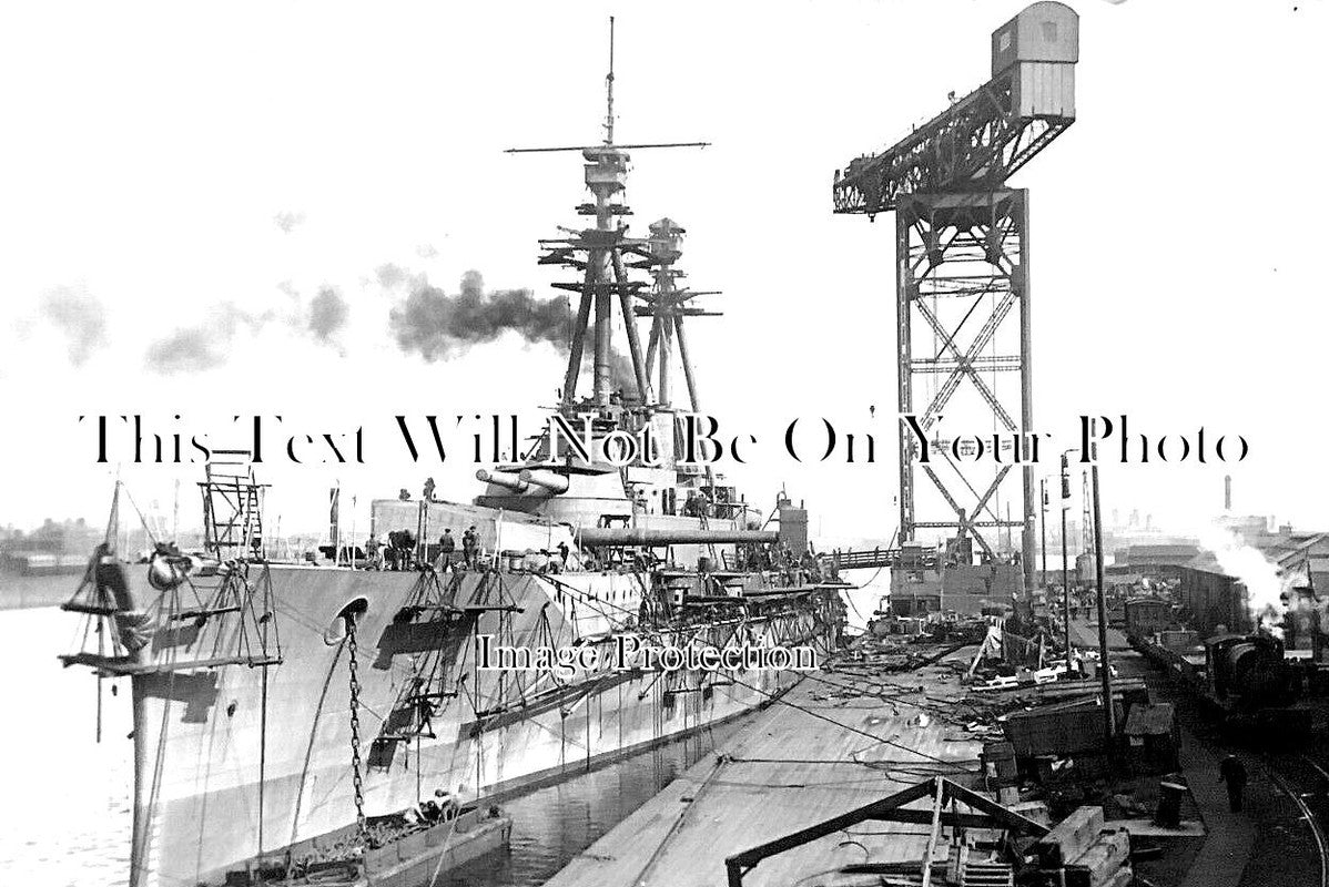 LA 5112 - HIJMS Kongo In Dock, Barrow In Furness, Lancashire c1913