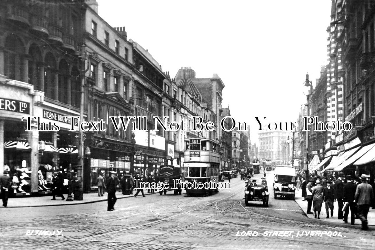 LA 5177 - Lord Street, Liverpool, Lancashire c1932