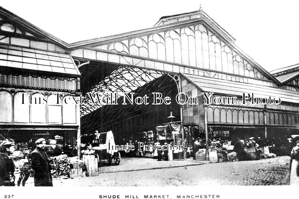 LA 5196 - Shude Hill Market, Manchester, Lancashire c1913