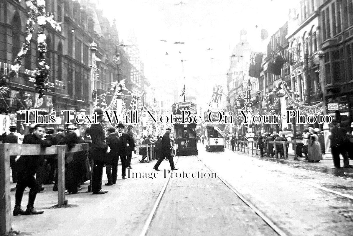 LA 5265 - Royal Visit, Lord Street, Liverpool, Lancashire c1913