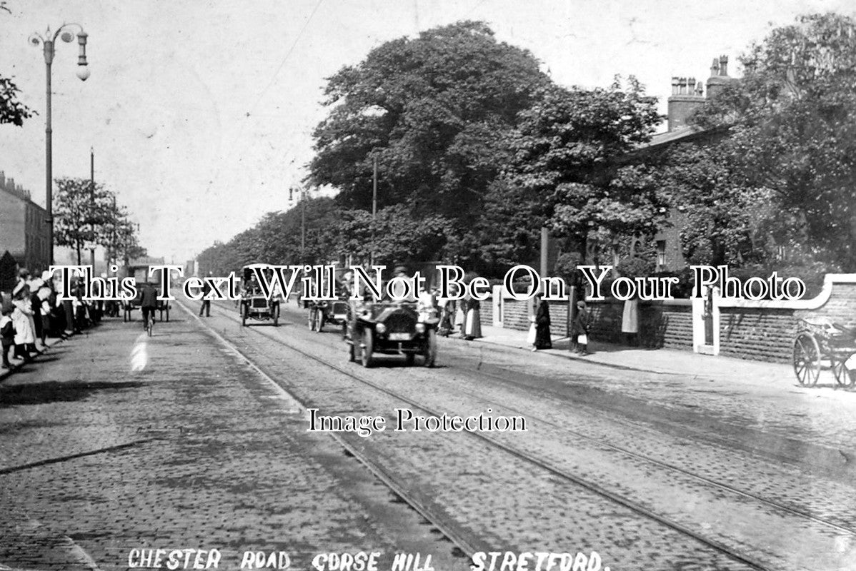 LA 547 - Chester Road, Gorse Hill, Stretford, Manchester, Lancashire c1906