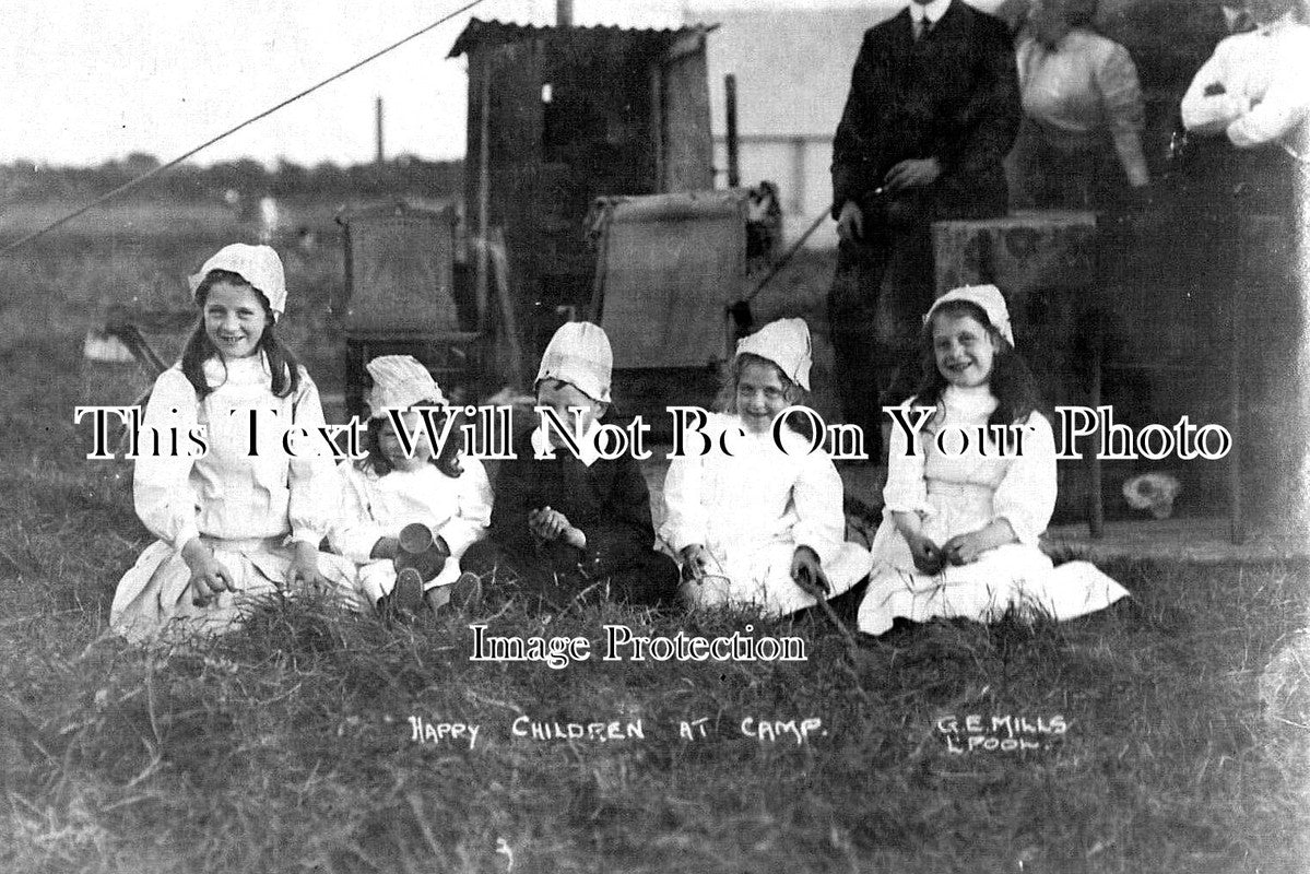 LA 5507 - Happy Children At Camp, Liverpool, Lancashire