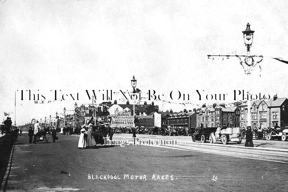 LA 5516 - Blackpool Motor Races, Lancashire c1905