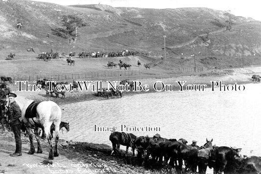 LA 5521 - Edgworth Territorials Watering Horses Near Ramsbottom