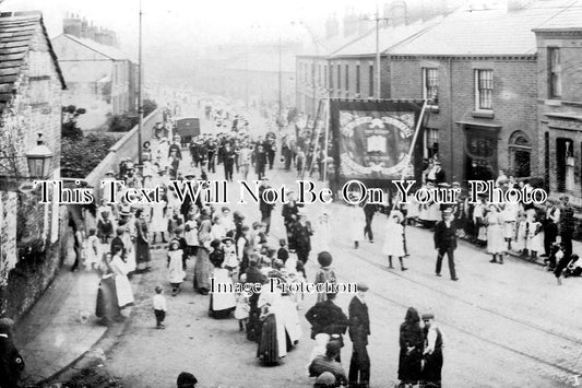 LA 560 - Wesleyan Sunday School Parade, Haydock, Lancashire c1907