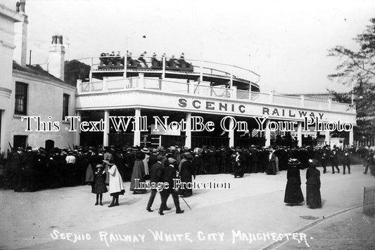 LA 563 - Scenic Railway Entrance, White City, Manchester, Lancashire c1910