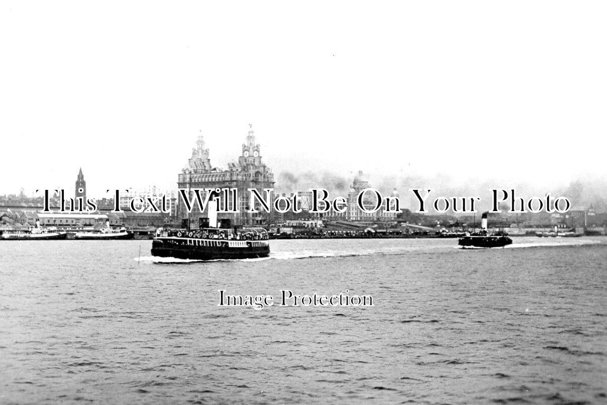 LA 5631 - Ferry Boats On River Mersey, Liverpool, Lancashire