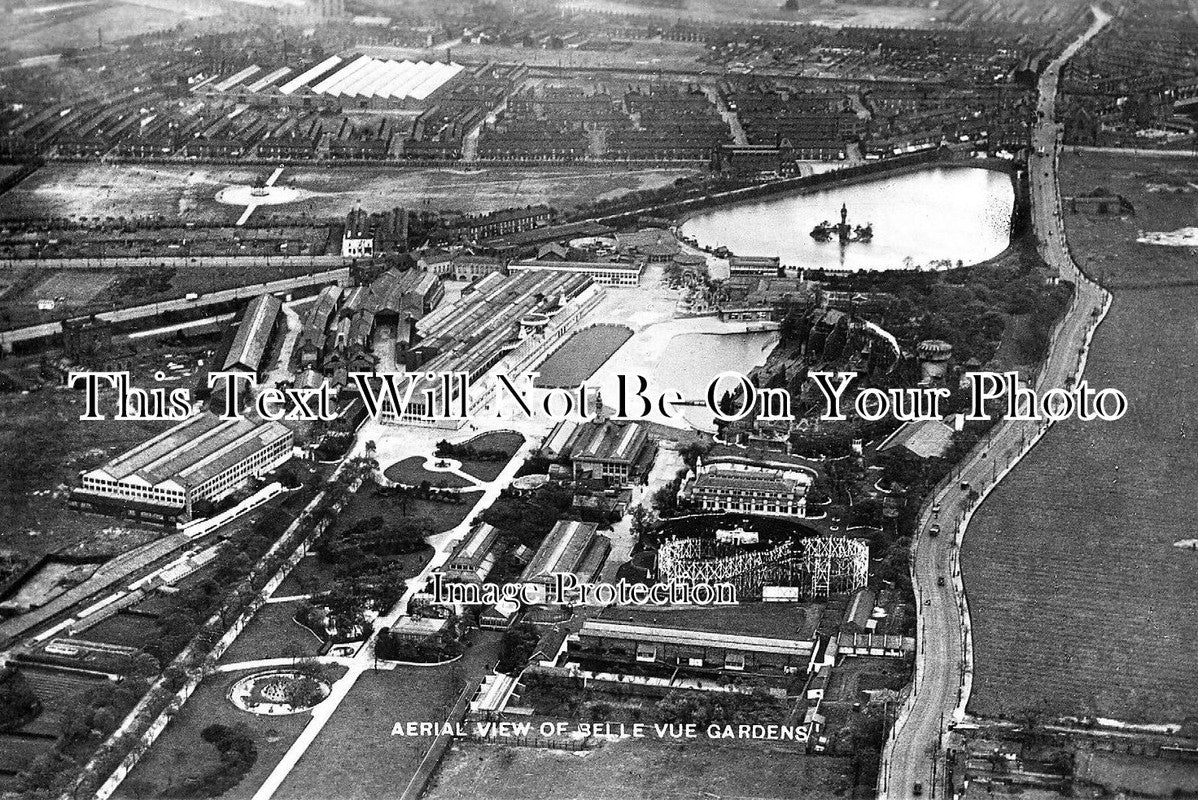 LA 576 - Aerial View Of Belle Vue Gardens, Manchester, Lancashire