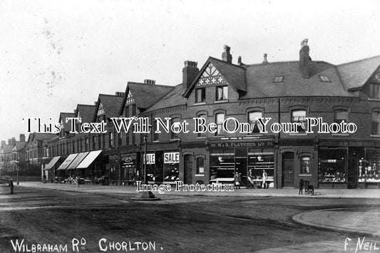 LA 577 - Wilbraham Road, Chorlton, Lancashire c1906