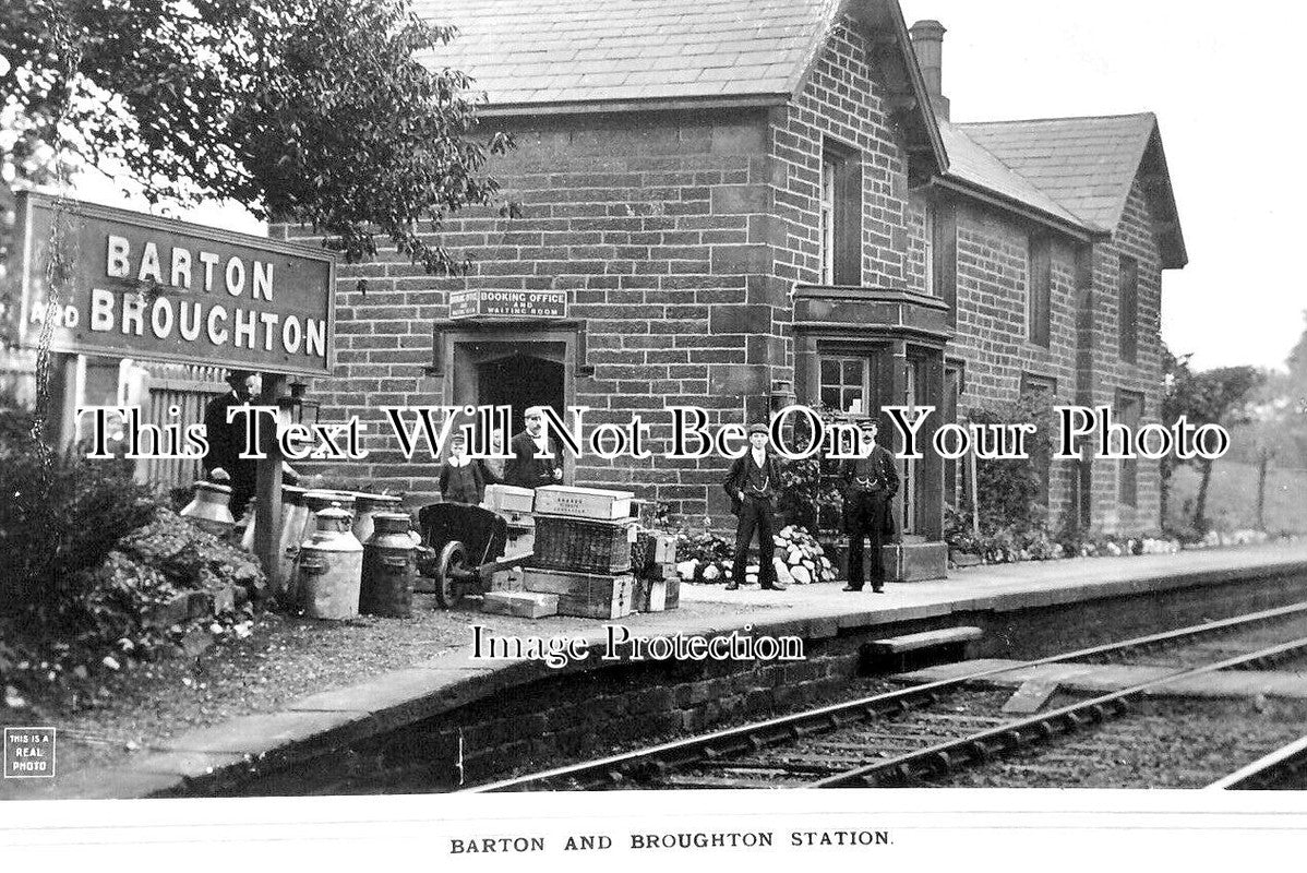 LA 5906 - Barton & Broughton Railway Station, Lancashire c1912