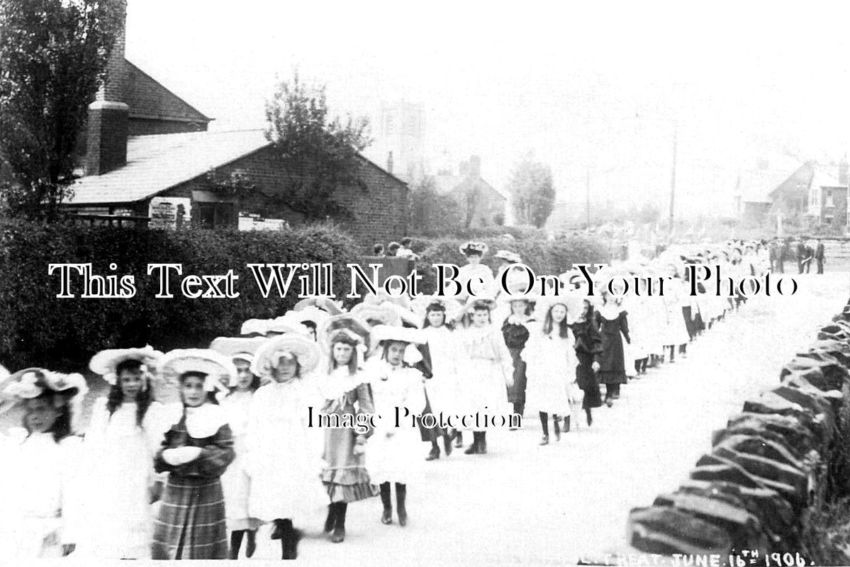 LA 5919 - Childrens Procession, Rainford, St Helens, Lancashire 1906