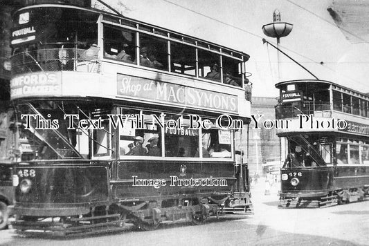 LA 5942 - Liverpool Tram Cars, Football Specials, Lancashire c1940