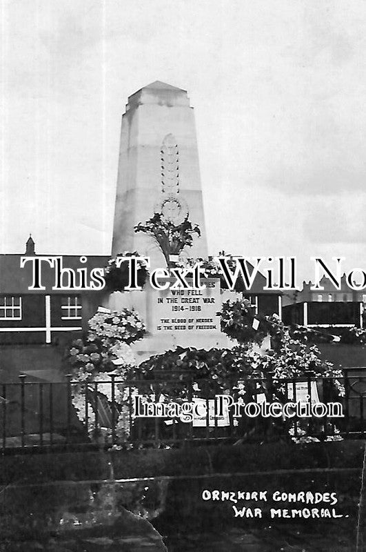 LA 6012 - Ormskirk Comrades War Memorial, Lancashire