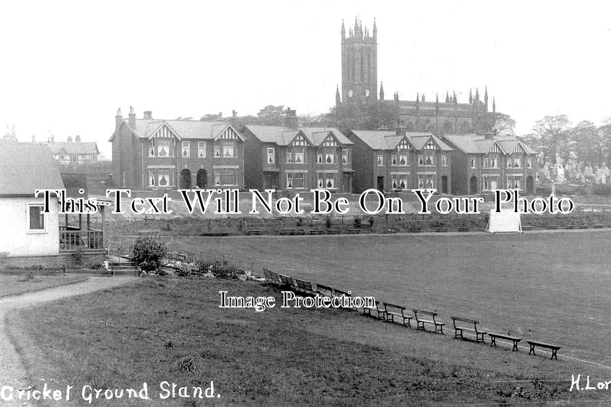 LA 6021 - Cricket Ground Stand, Whitefield, Manchester, Lancashire c1917