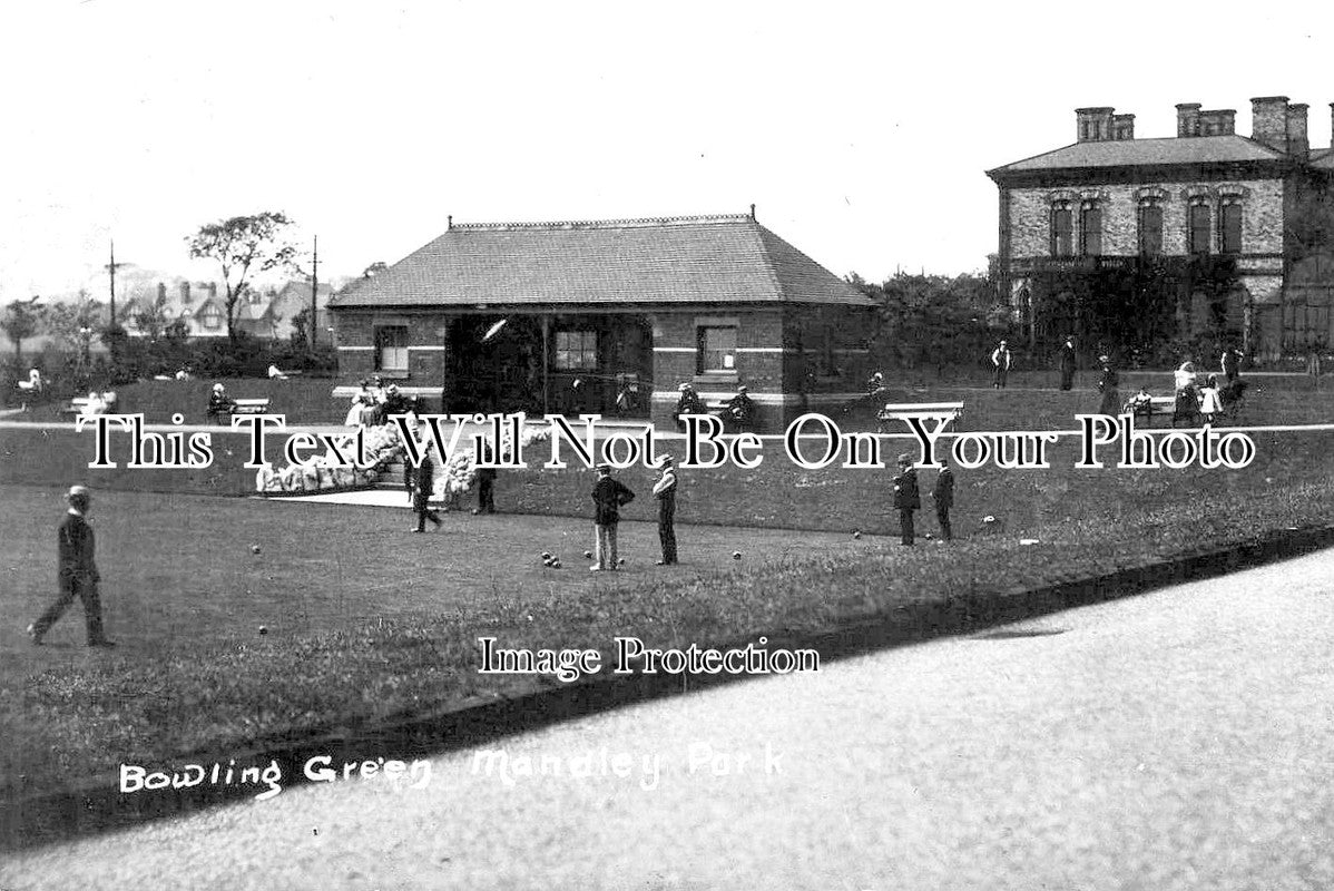 LA 6180 - Bowling Green, Mandley Park, Manchester, Lancashire c1907