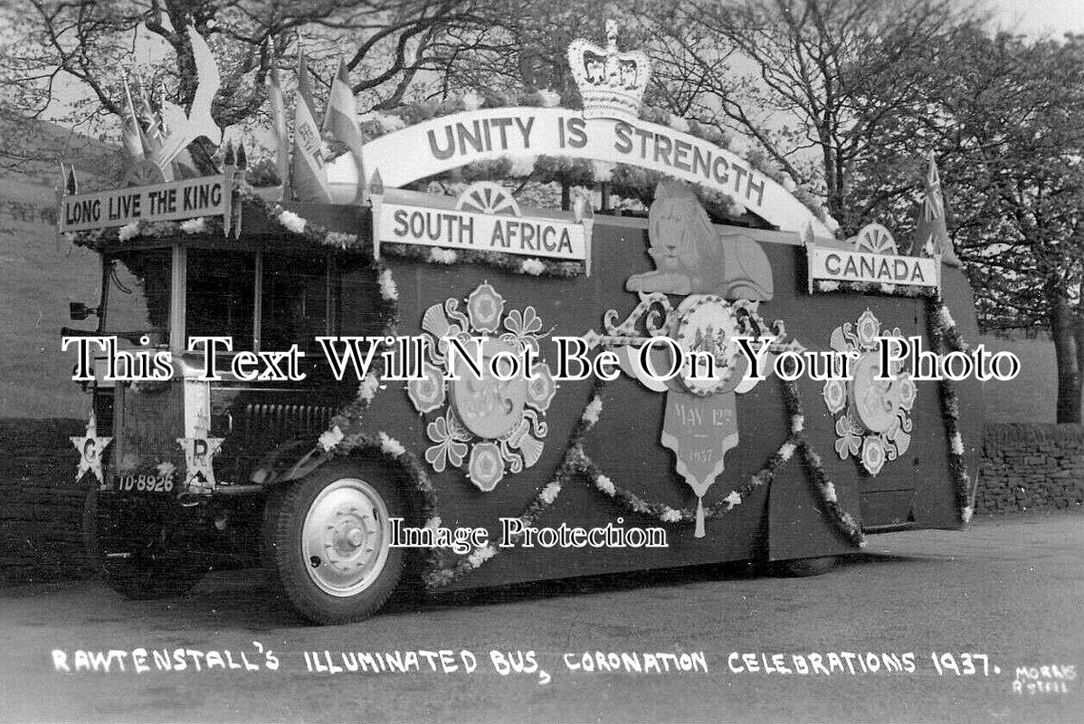 LA 6192 - Rawtenstall Illuminated Bus Coronation Celebrations 1937