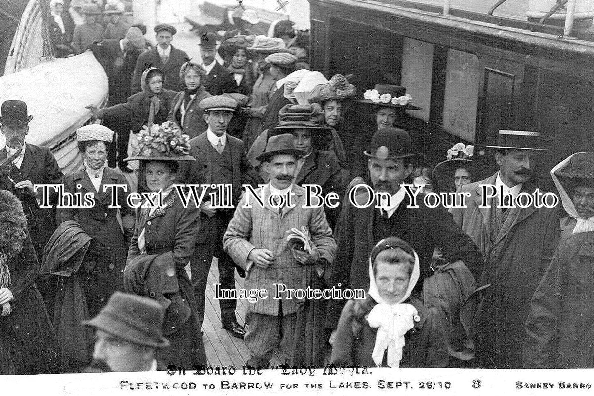 LA 6314 - The Lady Morya Boat Ship At Fleetwood, Lancashire 1910