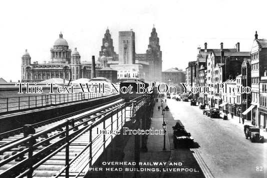 LA 6358 - Overhead Railway & Pier Head Buildings, Liverpool