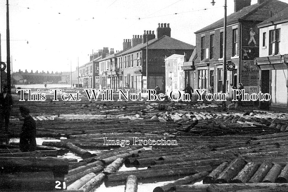 LA 6446 - Great Storm, Flood At Fleetwood, Lancashire 1927