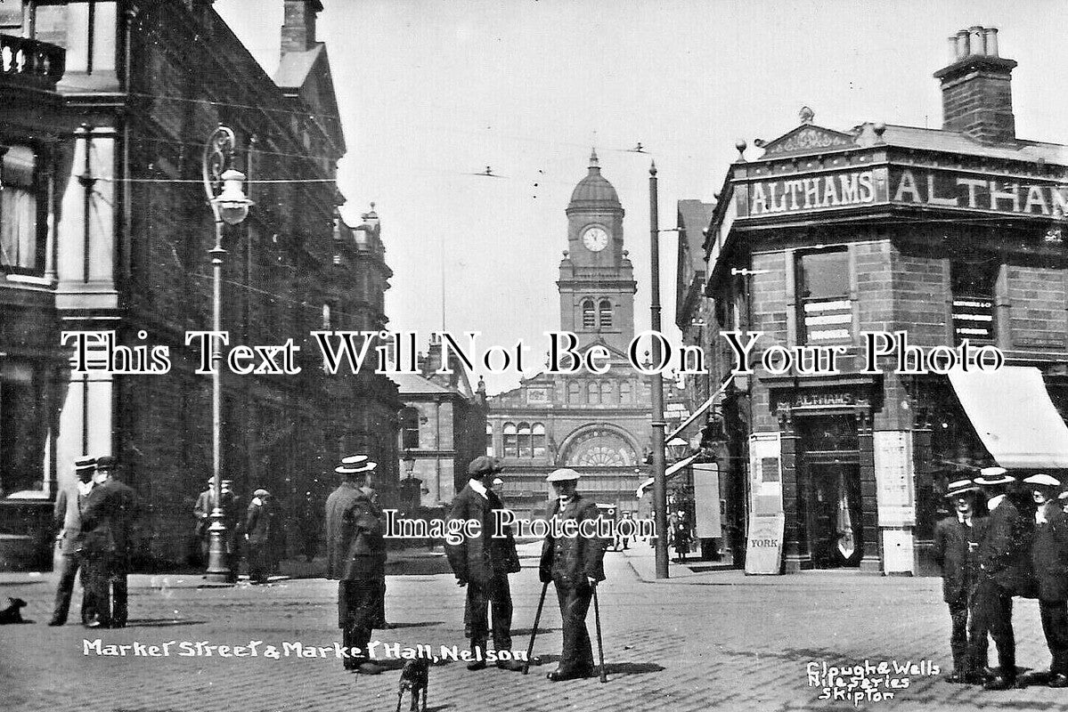 LA 6456 - Market Street & Market Hall, Nelson, Lancashire