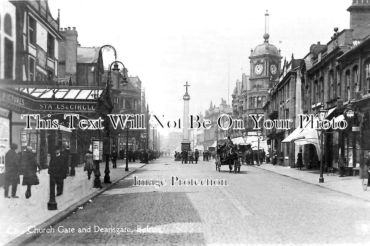 LA 6471 - Churchgate & Deansgate, Bolton, Lancashire c1926