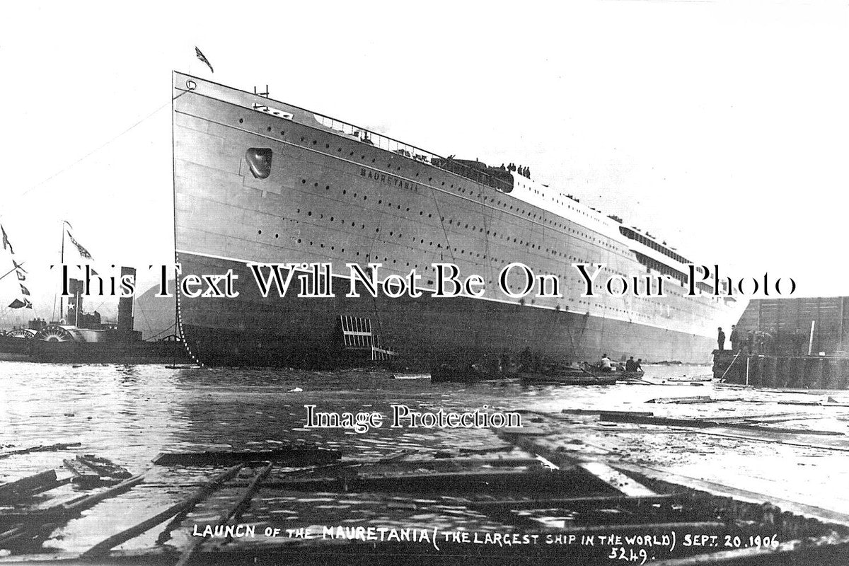 LA 6511 - Launch Of The Mauretania, Liverpool, Lancashire 1906