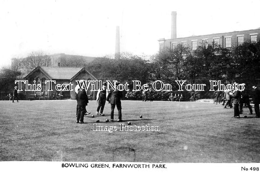 LA 6541 - Bowling Green, Farnworth Park, Bolton, Manchester c1925