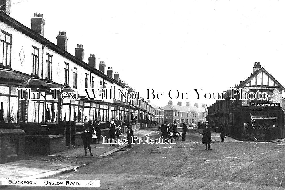 LA 6556 - Onslow Road, Blackpool, Lancashire c1913