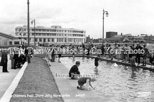 LA 659 - Childrens Pool, Stone Jetty, Morecambe, Lancashire c1941