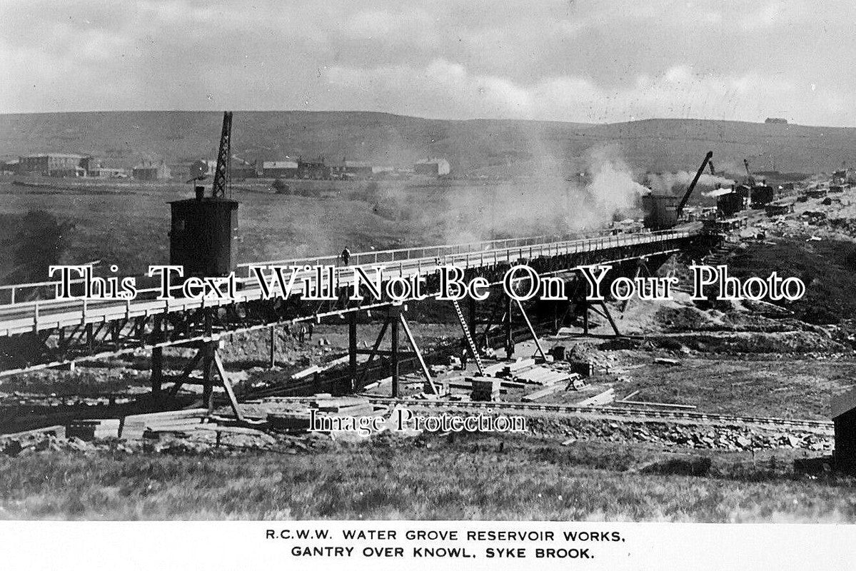 LA 6623 - RCWW Water Grove Reservoir Works, Syke Brook, Wardle c1930