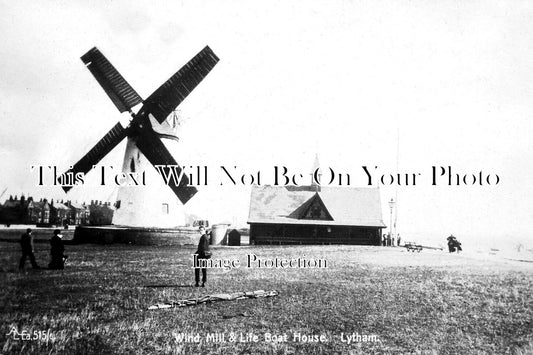 LA 6656 - Wind Mill & Life Boat House, Lytham, Lancashire c1908