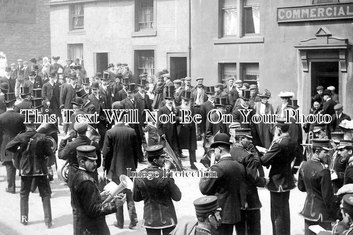 LA 6660 - Procession In Padiham, Burnley, Lancashire c1910