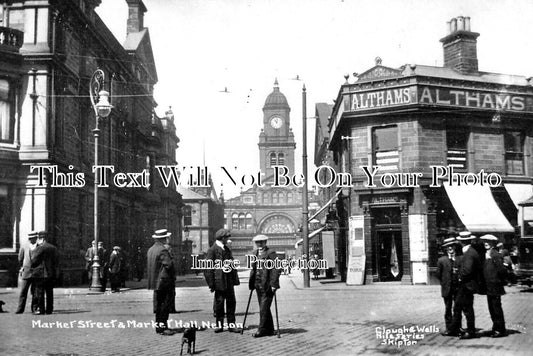 LA 6668 - Market Street & Market Hall, Nelson, Lancashire