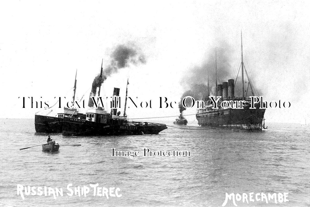 LA 6683 - Russian Ship Terec, Morecambe, Lancashire c1907