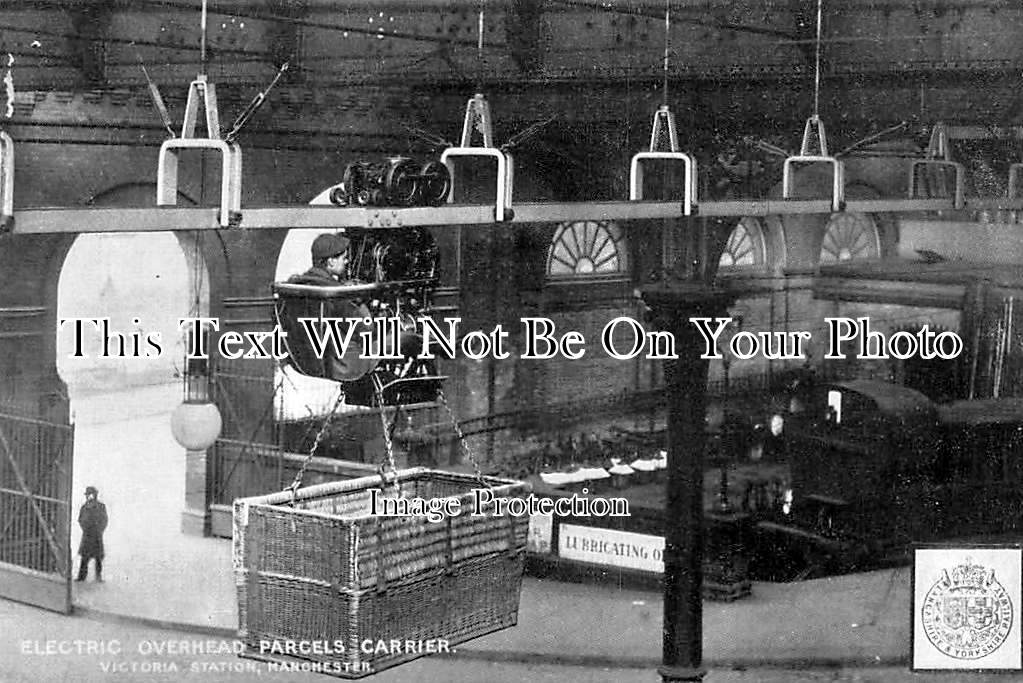 LA 67 - Electric Overhead Parcels Carrier, Victoria Station, Manchester, Lancashire c1913