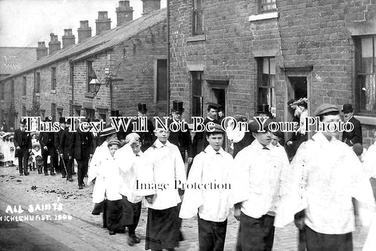 LA 6757 - All Saints Procession, Micklehurst, Mossley, Lancashire 1906