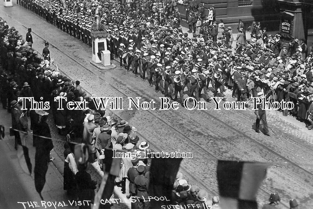 LA 6762 - The Royal Visit, Castle Street, Liverpool, Lancashire 1911