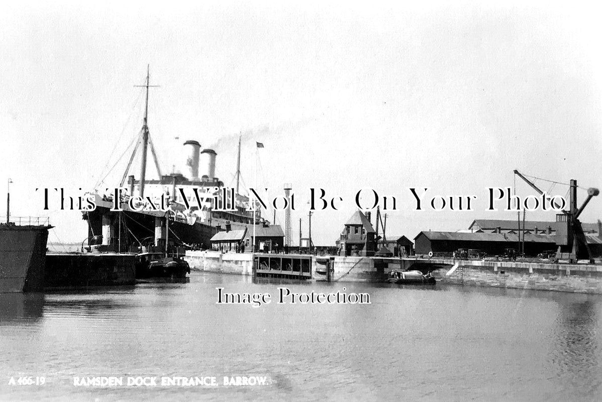 LA 6768 Ramsden Dock Entrance Barrow Lancashire JB Archive la-6768-ramsden-dock-entrance-barrow-lancashire-jb-archive