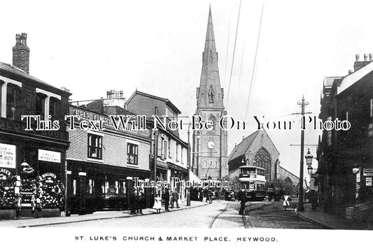 LA 6787 - St Lukes Church & Market Place, Heywood, Lancashire