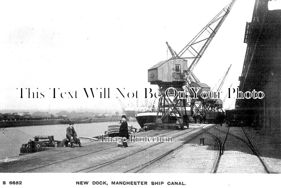 LA 6793 - New Dock, Manchester Ship Canal, Lancashire c1912