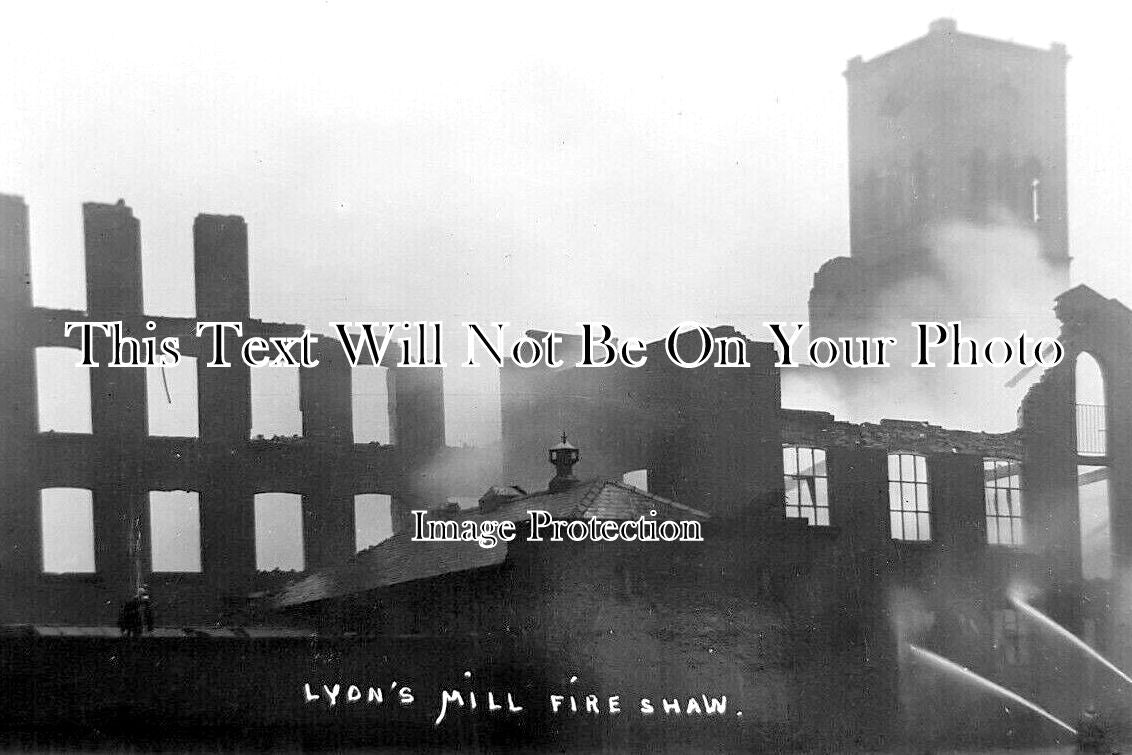 LA 6812 - Lyons Mill Fire, Shaw, Lancashire 1929