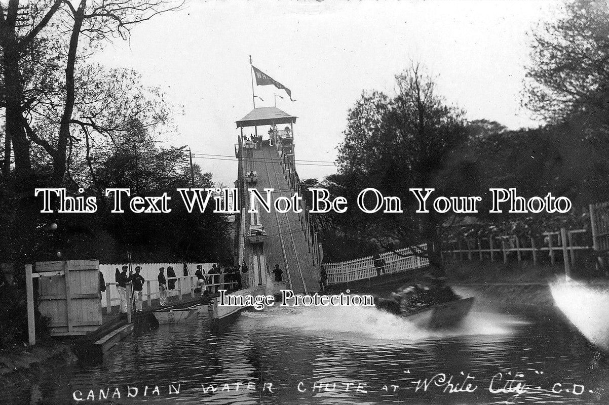 LA 686 - Toboggan Splash, Canadian Water Chute, White City, Manchester, Lancashire c1907