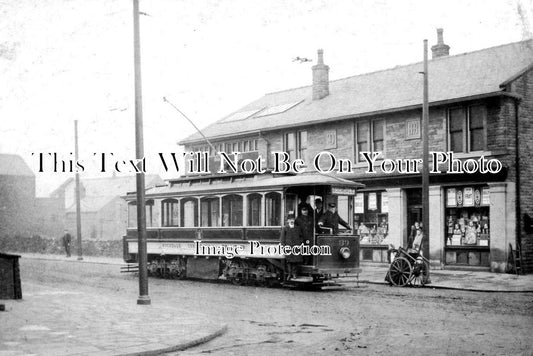 LA 6913 - Rochdale Corporation Tram Car, Milnrow Road, Lancashire c1905