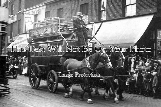 LA 6919 - Horse Drawn Omnibus, Manchester, Lancashire c1926