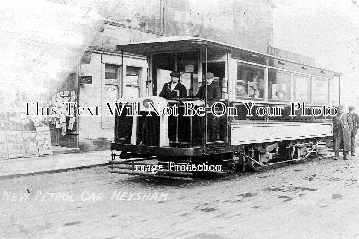 LA 6996 - New Petrol Tram Car, Heysham, Lancashire c1912