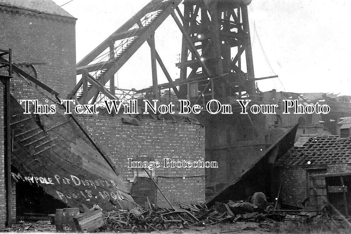 LA 7025 - Maypole Colliery Coal Mine Pit Disaster, Abram, Lancashire 1908