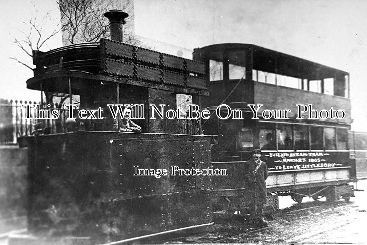 LA 7037 - The Last Steam Tram Car, Littleborough, Lancashire c1905