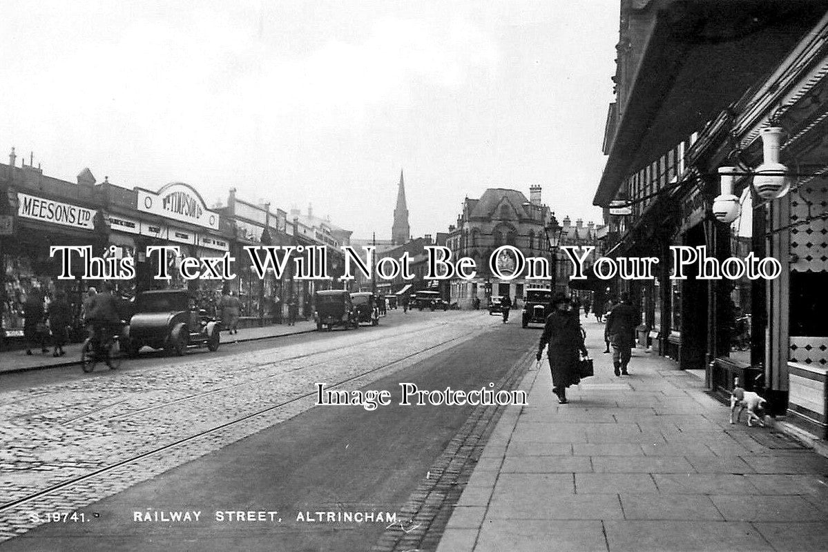 LA 7104 - Railway Street, Altrincham, Lancashire c1934